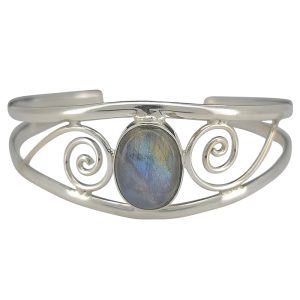 Multi Color Amber Sterling Silver Link Bracelet