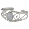 Moonstone Sterling Silver Cuff Bracelet.