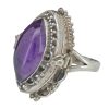 Amethyst Sterling Silver Locket / Poison Ring