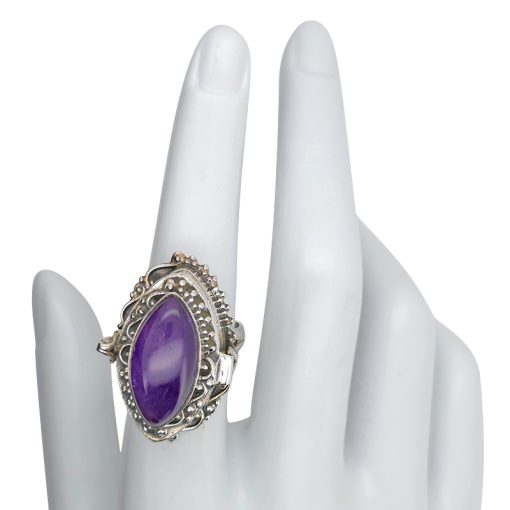 Amethyst Sterling Silver Locket / Poison Ring - Image 3