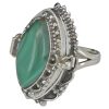 Malachite Sterling Silver Locket / Poison Ring