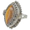 Tiger Eye Sterling Silver Locket / Poison Ring