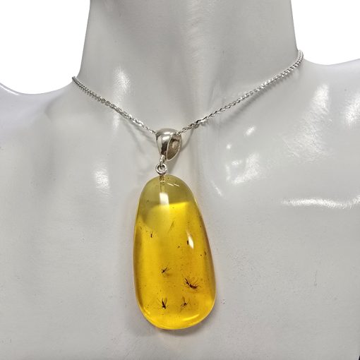 Baltic Amber Pendant With Insects - Image 3