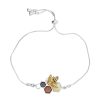 Amber Gold Plated Silver Bee on Honeycomb Slider/Adjustable Bracelet