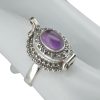 Amethyst Sterling Silver Locket Ring