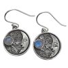 Moonstone Sterling Silver "Moon" Dangle Earrings