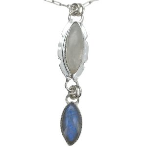 Moonstone/Labradorite Sterling Silver Necklace