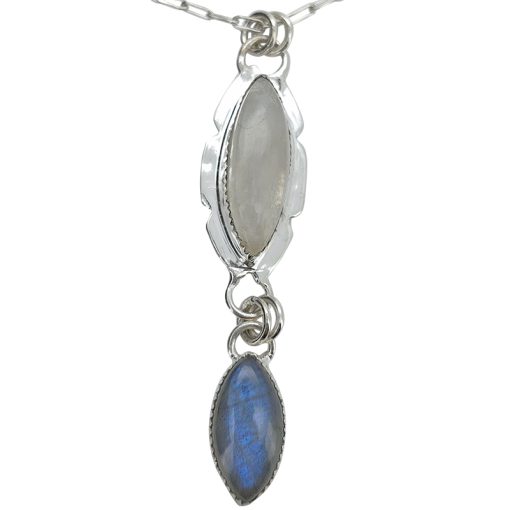 Moonstone/Labradorite Sterling Silver Necklace