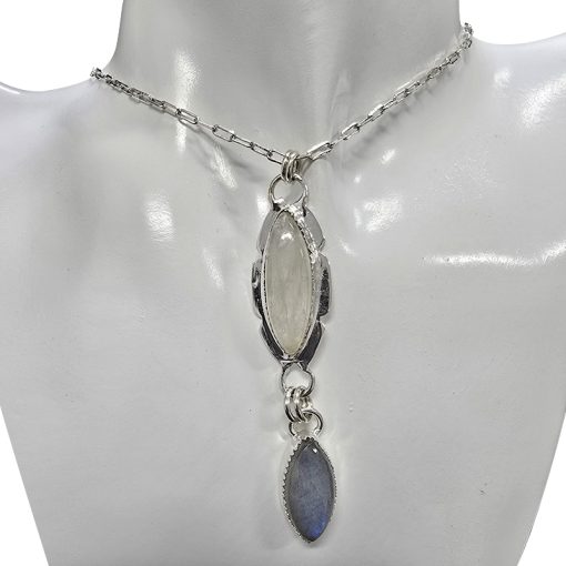 Moonstone/Labradorite Sterling Silver Necklace