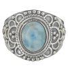 Larimar Sterling Silver Ring