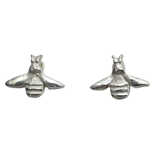 Sterling Silver Bee Stud Earrings