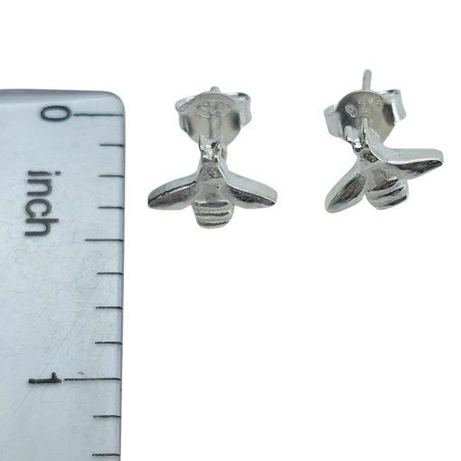 Sterling Silver Bee Stud Earrings
