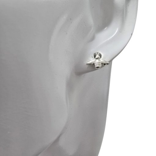 Sterling Silver Bee Stud Earrings - Image 2