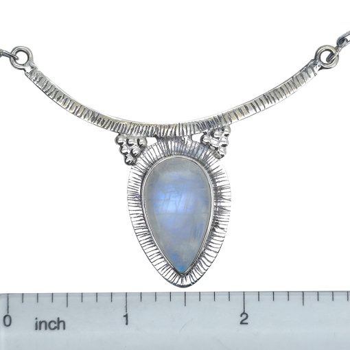Moonstone Sterling Silver Handmade Necklace - Image 3