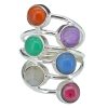 Multi-Gemstone Sterling Silver Ring