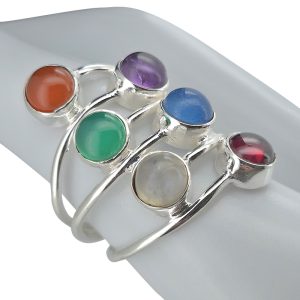Alternative view of Multi-Gemstone Sterling Silver Ring