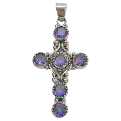 Mystic Sterling Silver Cross Pendant