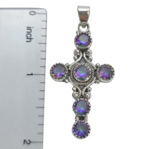 Mystic Sterling Silver Cross Pendant