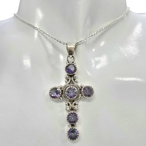 Alternative view of Mystic Sterling Silver Cross Pendant
