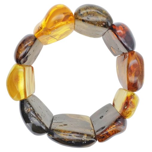 Natural Amber Stretch Bracelet - Image 3