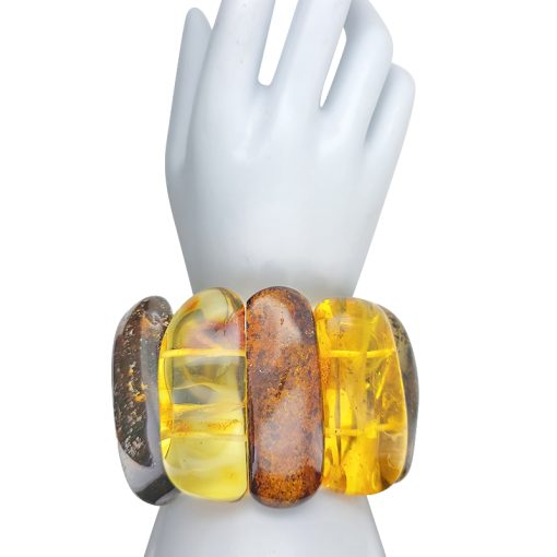 Natural Amber Stretch Bracelet - Image 2