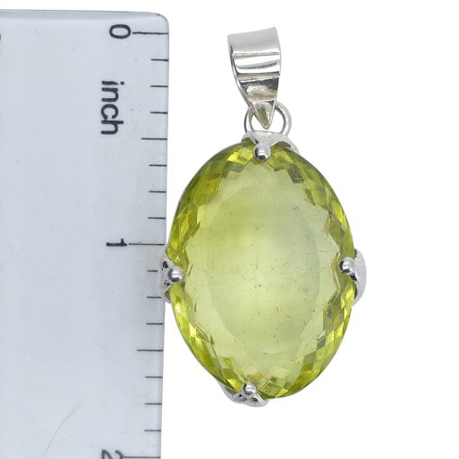 Faceted Peridot Sterling Silver Pendant - Image 4