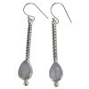Faceted Moonstone Sterling Silver Earrings On Hooks