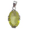 Faceted Peridot Sterling Silver Pendant