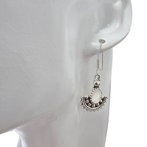 Alternative view of Moonstone Sterling Silver Earrings On Hooks