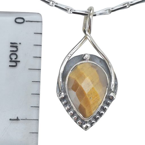 Faceted Tiger Eye Sterling Silver Necklace - Image 3