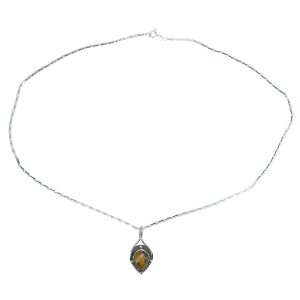 Tiger Eye Sterling Silver Necklace