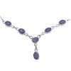 Faceted Amethyst Sterling Silver Necklace