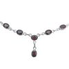 Faceted Garnet Sterling Silver Necklace