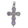 Amethyst Sterling Silver Cross Pendant