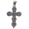 Amethyst Sterling Silver Cross Pendant