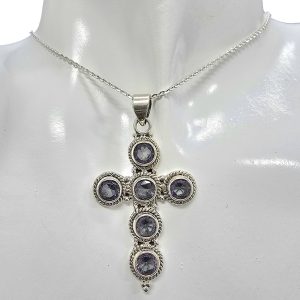 Alternative view of Mystic Sterling Silver Cross Pendant
