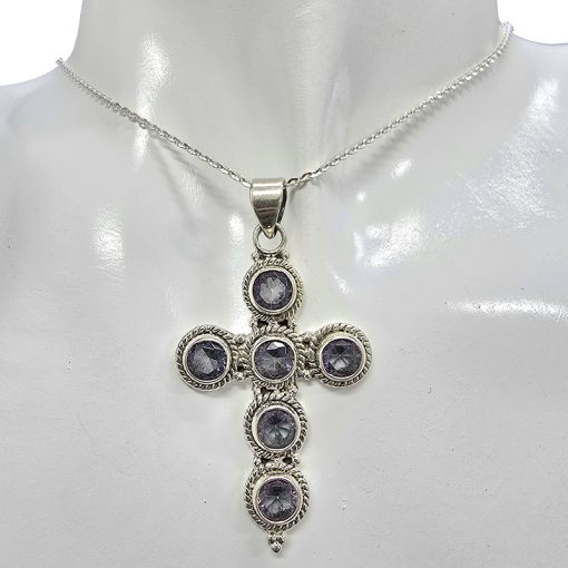 Mystic Sterling Silver Cross Pendant - Image 2