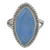 Blue Chalcedony Sterling Silver Ring