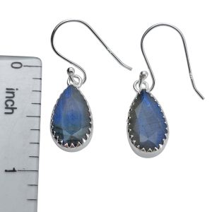 Faceted Amethyst Sterling Silver Earrings On Hooks