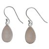 Faceted Rose Quartz Sterling Silver Earrings On Hooks