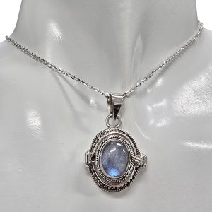 Alternative view of Labradorite Sterling Silver Locket Pendant