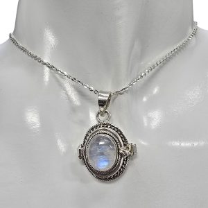 Alternative view of Moonstone Sterling Silver Locket Pendant