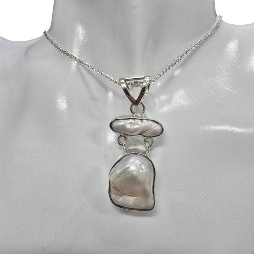 Pearl Sterling Silver Handmade Pendant - Image 2