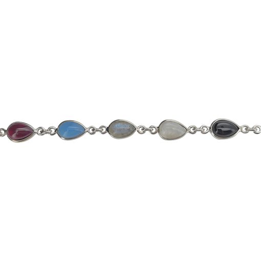 Multi Gemstone Link Bracelet - Image 3