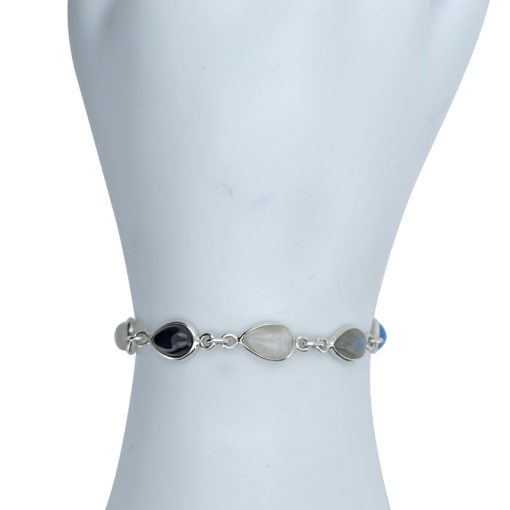 Multi Gemstone Link Bracelet - Image 2