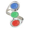 Multi-Gemstone Silver Ring