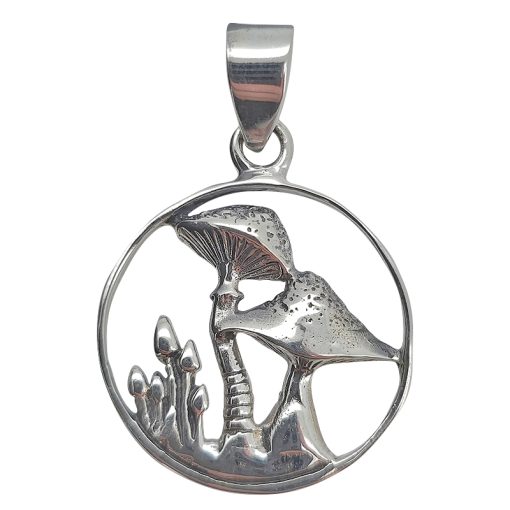 Sterling Silver Mushroom Pendant