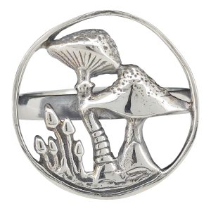 Sterling Silver Mushrooms Ring