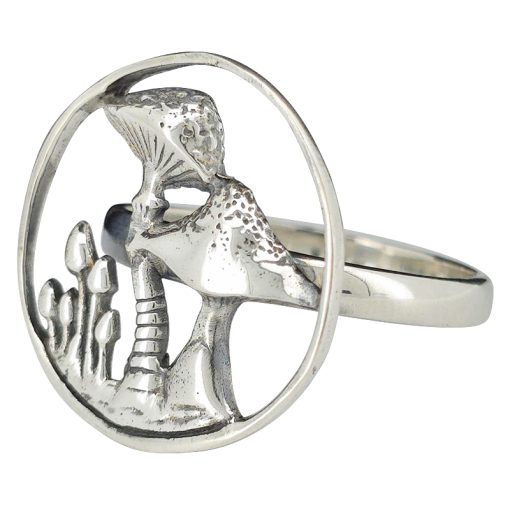Sterling Silver Mushrooms Ring