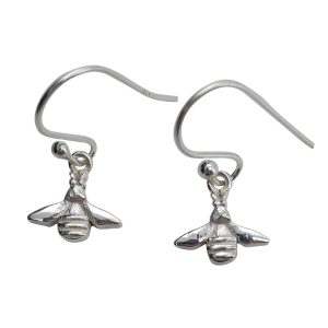 Sterling Silver Bee Dangle Earrings